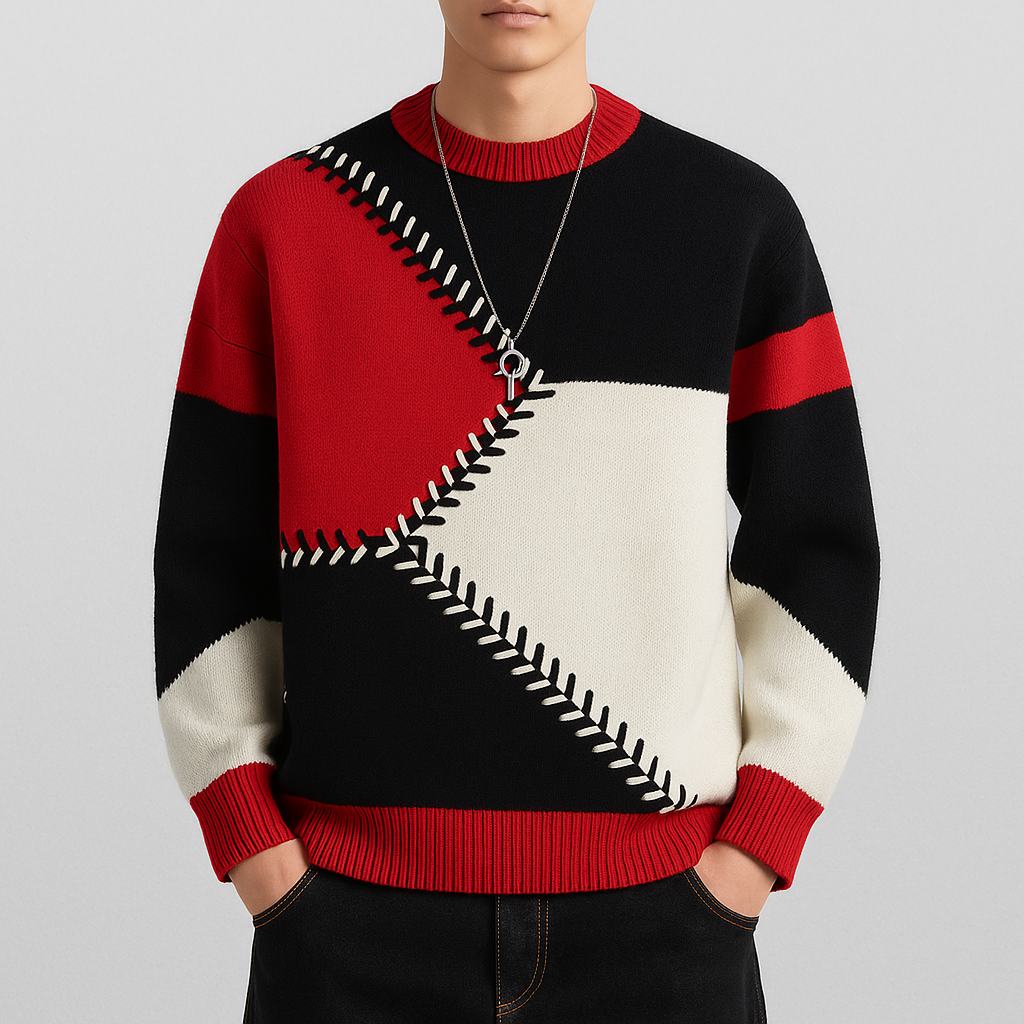 Bergen Geometric Colorblock Sweater