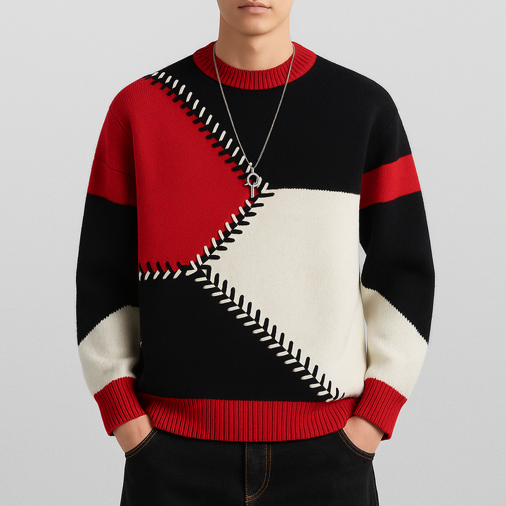 Bergen Geometric Colorblock Sweater