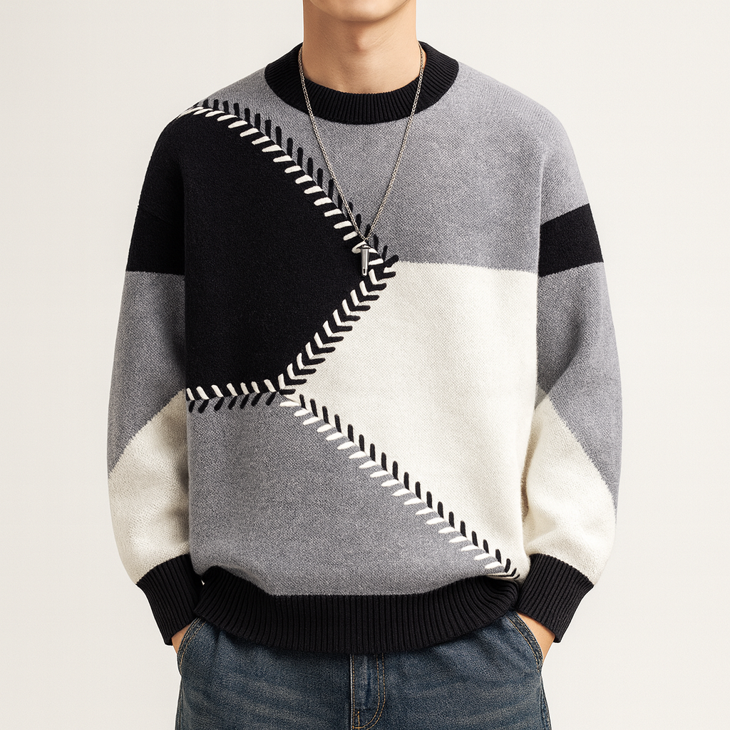 Bergen Geometric Colorblock Sweater