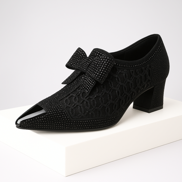 Valencia Crystal Bow Heels