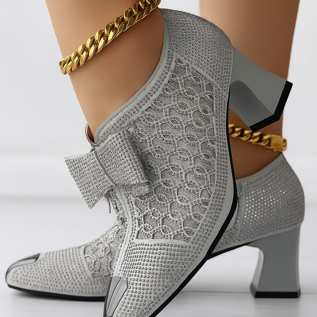Valencia Crystal Bow Heels