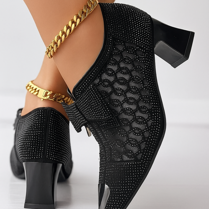 Valencia Crystal Bow Heels