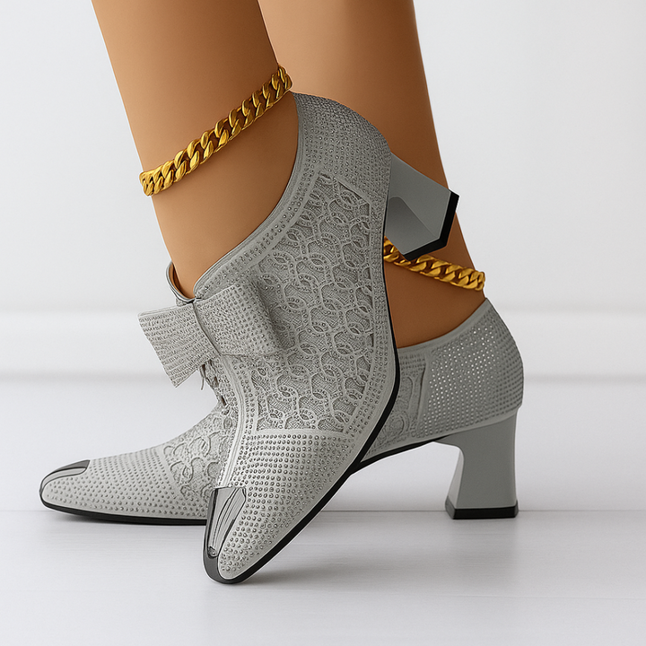 Valencia Crystal Bow Heels