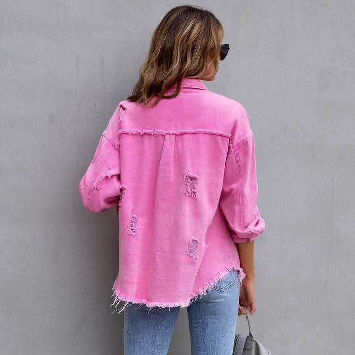 Celeste Distressed Denim Jacket