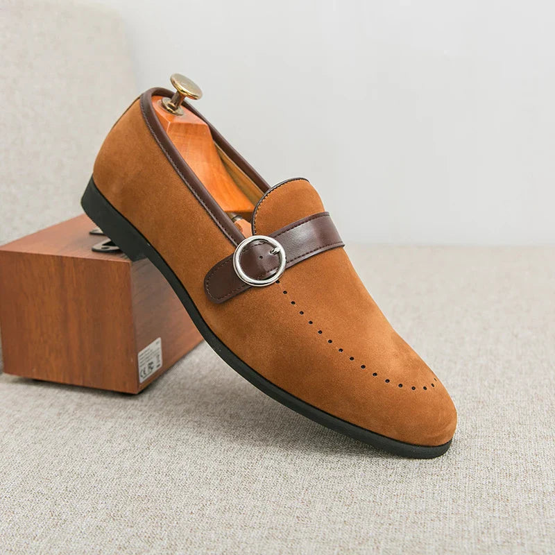 Valmont Suede Crest Loafer