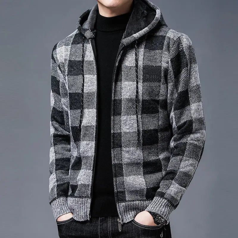 The Marcellin Plaid Knit Jacket