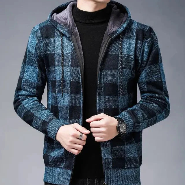 The Marcellin Plaid Knit Jacket