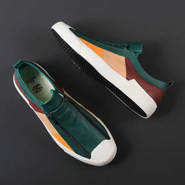 Corvin Street Zip Leather Sneaker