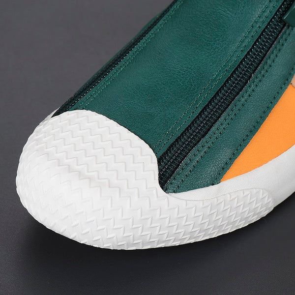 Corvin Street Zip Leather Sneaker