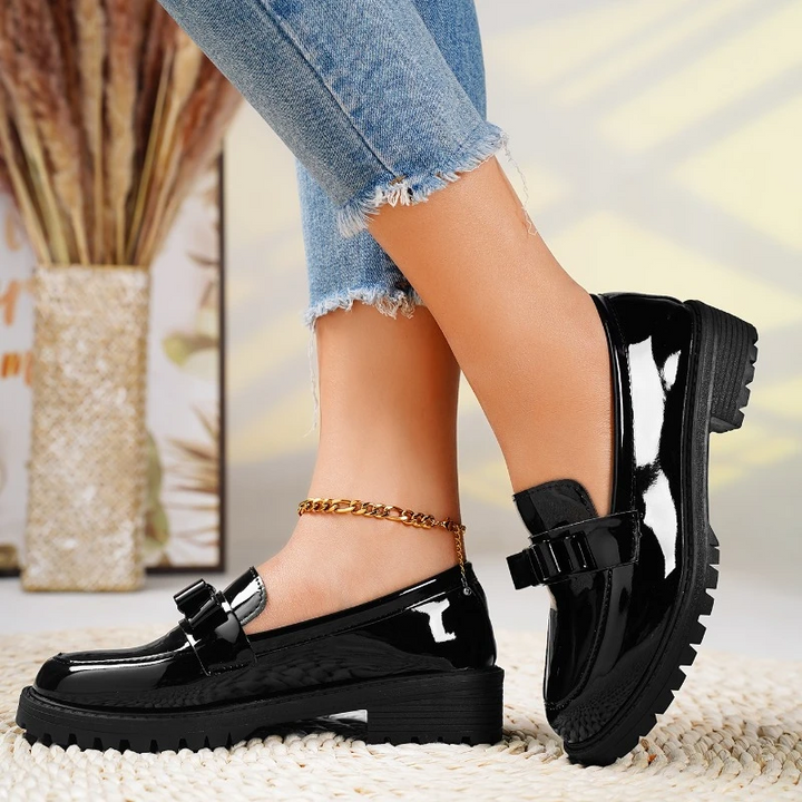 Brooklyn Leather Bow Loafer