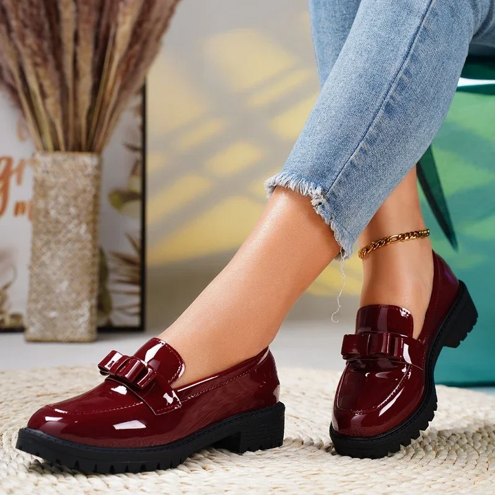 Brooklyn Leather Bow Loafer
