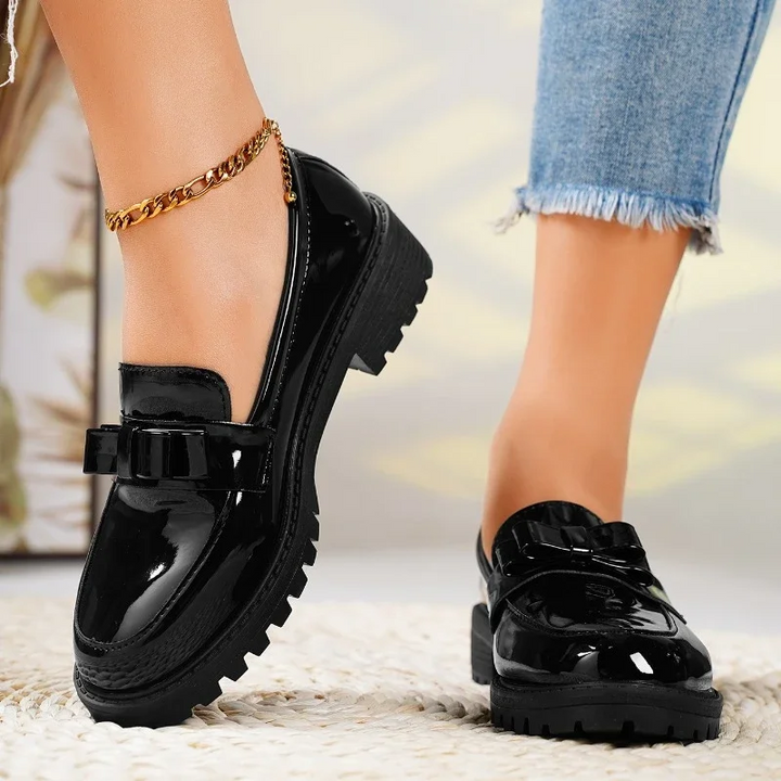 Brooklyn Leather Bow Loafer